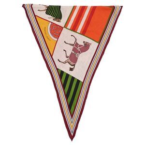 Hermès Couvertures Nouvelles Triangle Scarf in Multicolor Cashmere and Silk